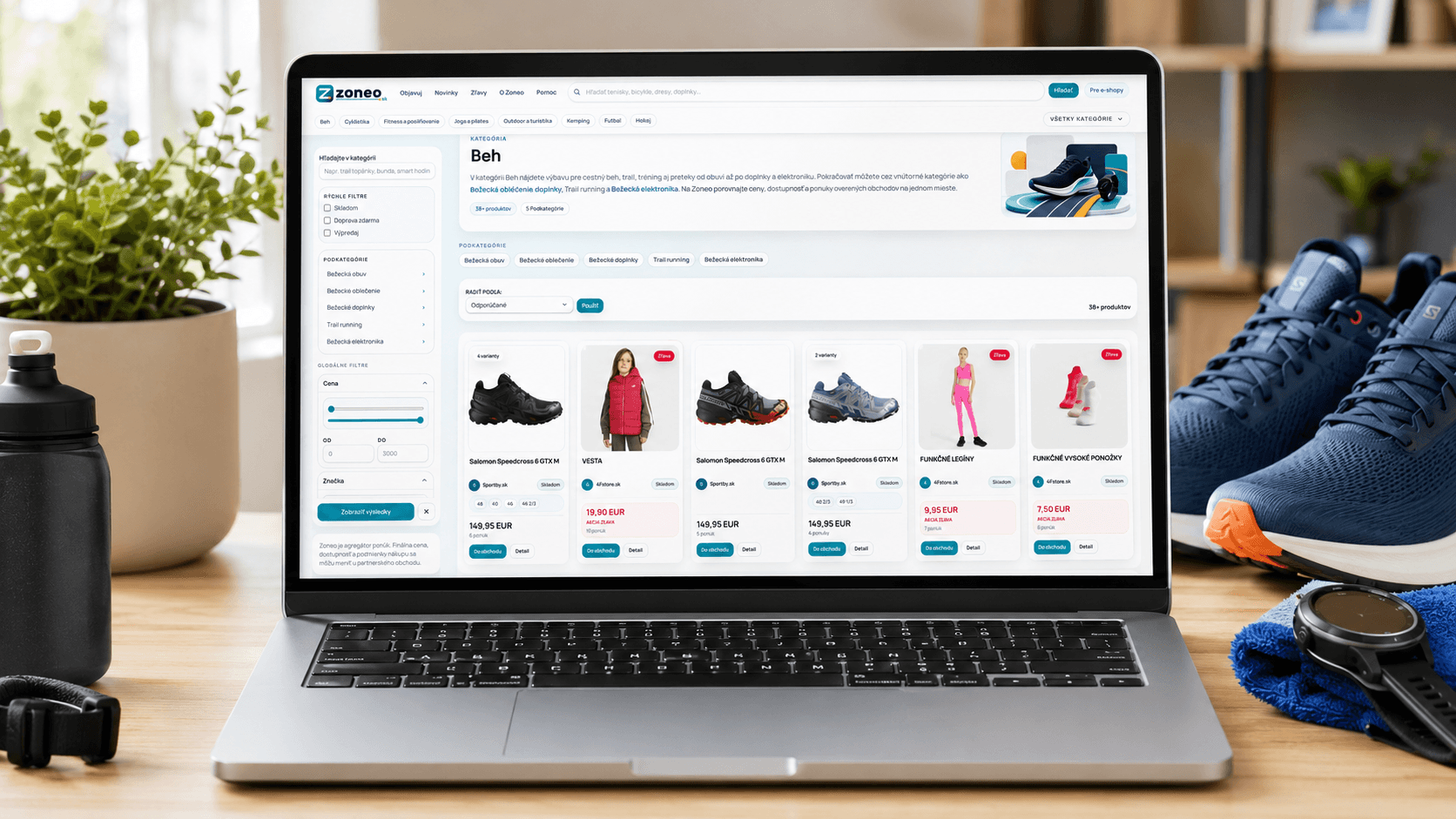 Porovnávanie cien športových produktov online na platforme zoneo.sk